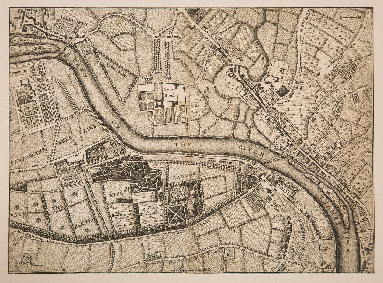 Piano di Richmond, Syon e Kew da Unknown artist