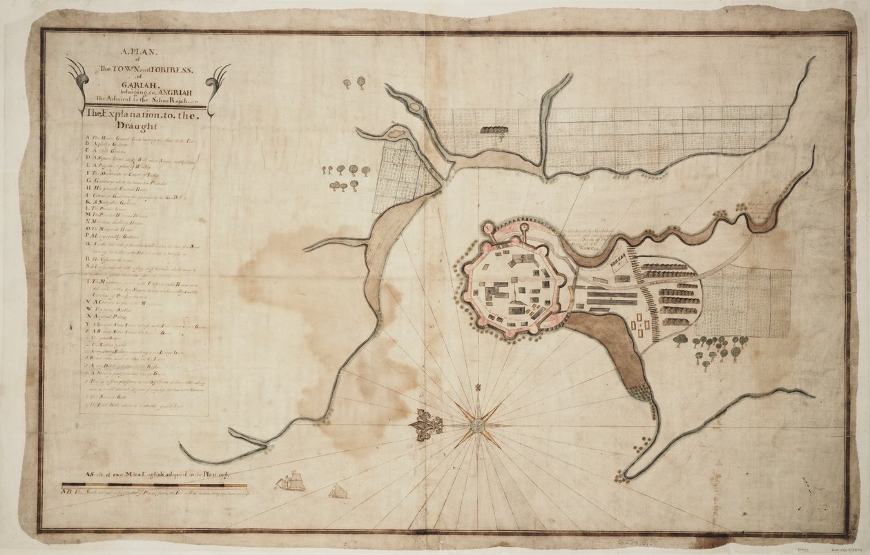 Piano della città e della fortezza di Gariah, c.1755 da Unknown artist
