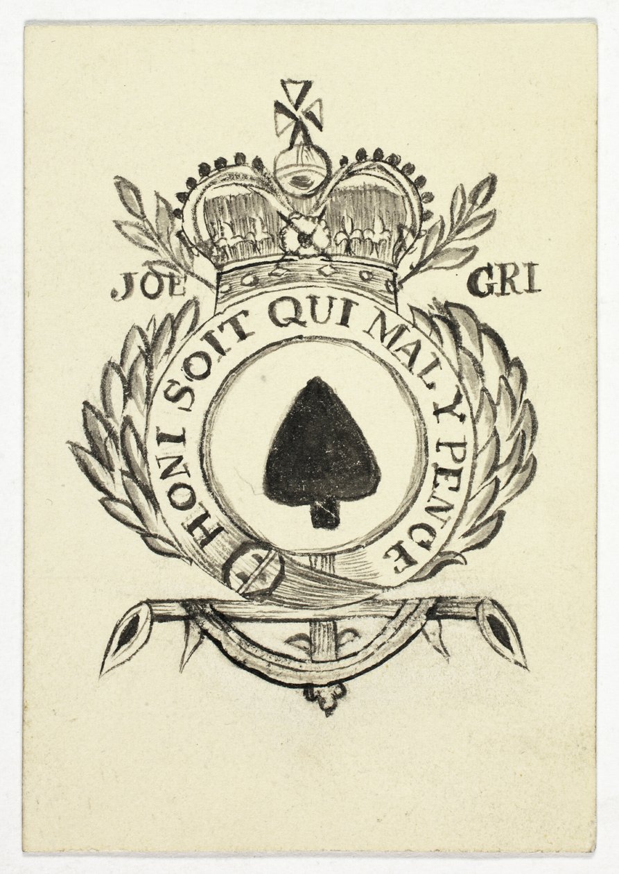 Carta da gioco - Asso di picche da Unknown artist