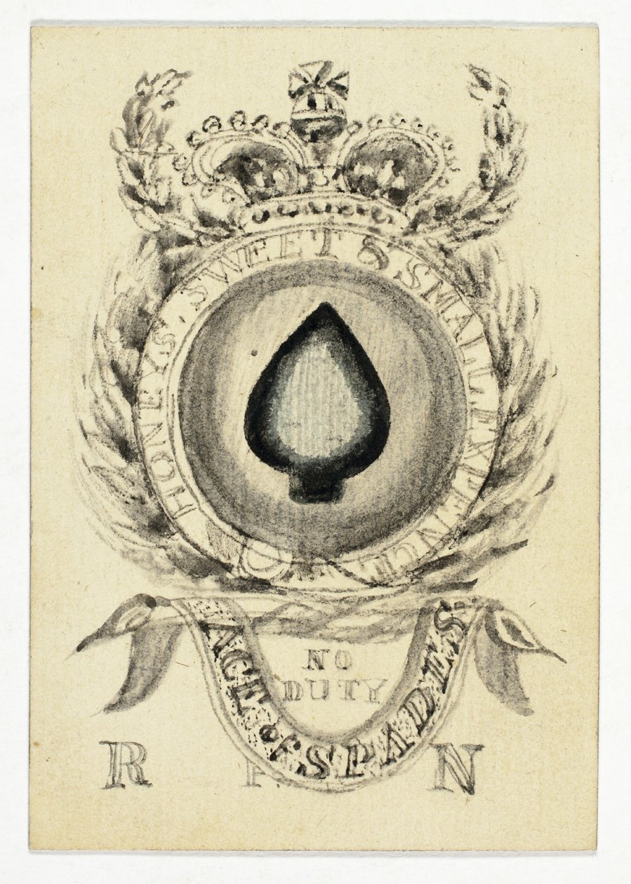 Carta da gioco: Asso di picche da Unknown artist