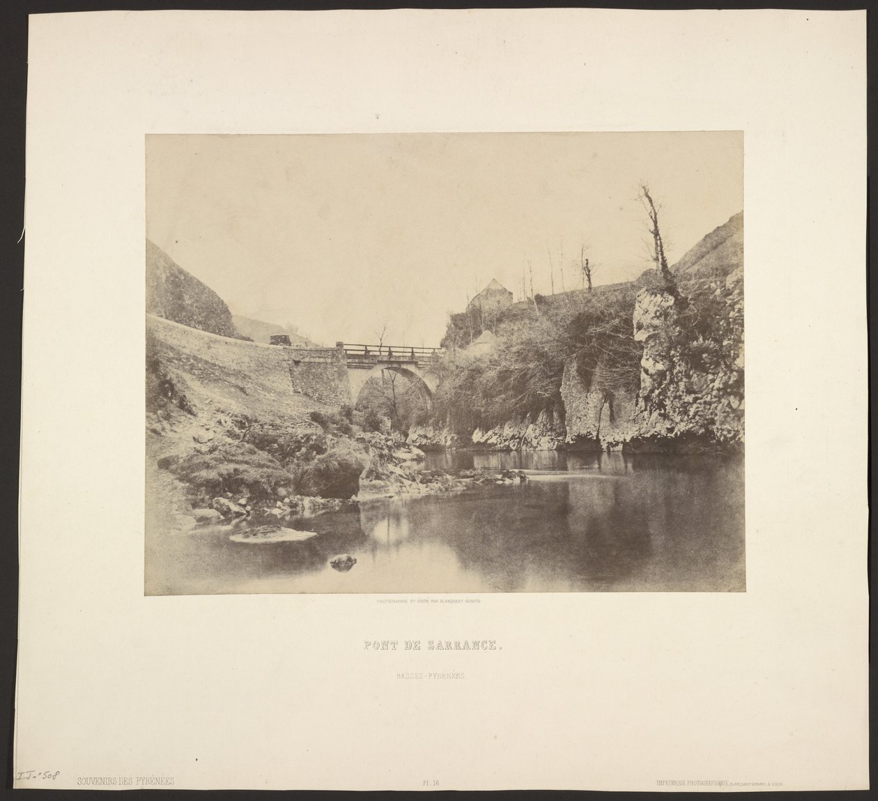 Ponte di Sarrance. Bassi Pirenei. da Unknown artist