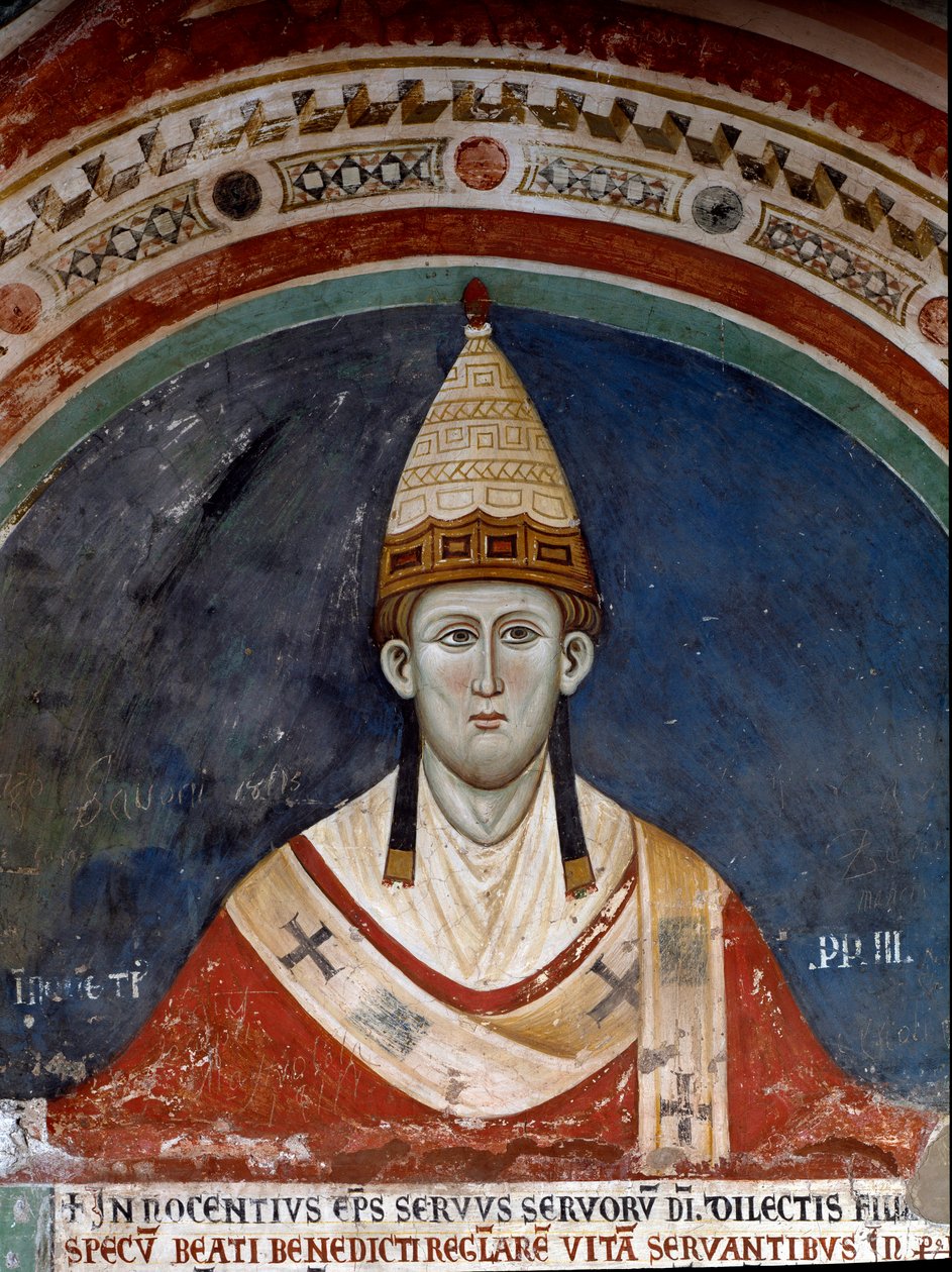 Papa Innocenzo III (dettaglio) da Unknown artist