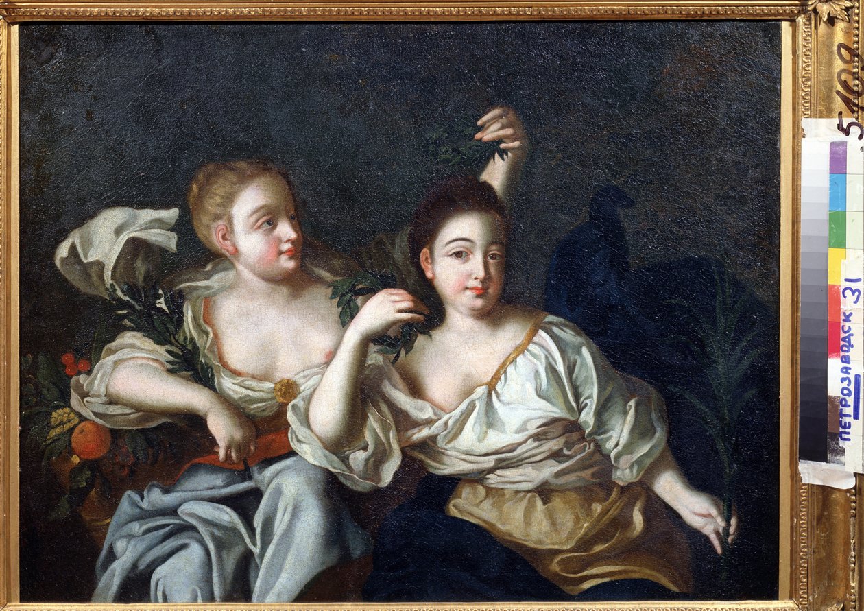 Ritratto delle figlie di Pietro il Grande da Unknown artist