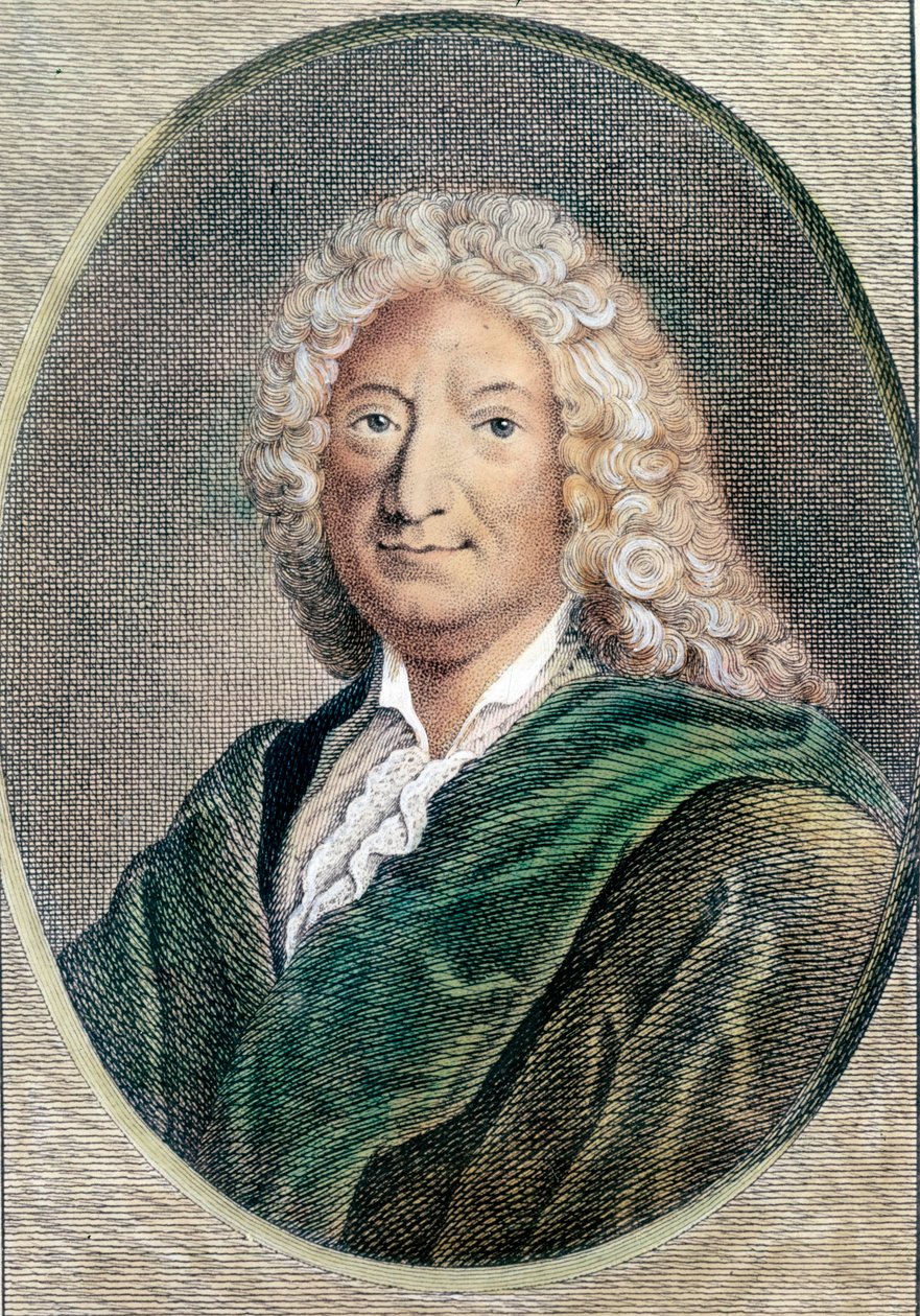 Ritratto di Alain Rene Lesage (1668-1747), scrittore francese (incisione del XVIII secolo) da Unknown artist