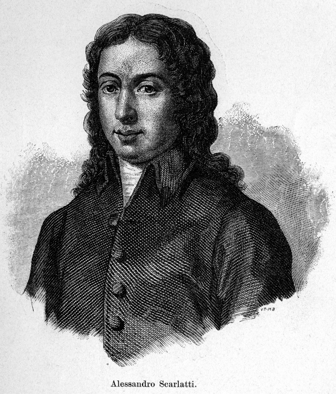 Ritratto di Alessandro Scarlatti (1660 - 1725), compositore italiano. da Unknown artist