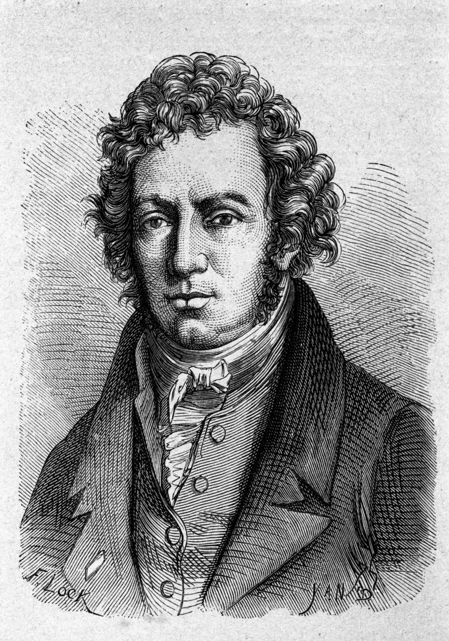 Ritratto di Andre Marie Ampere (1775-1836) fisico francese da Unknown artist