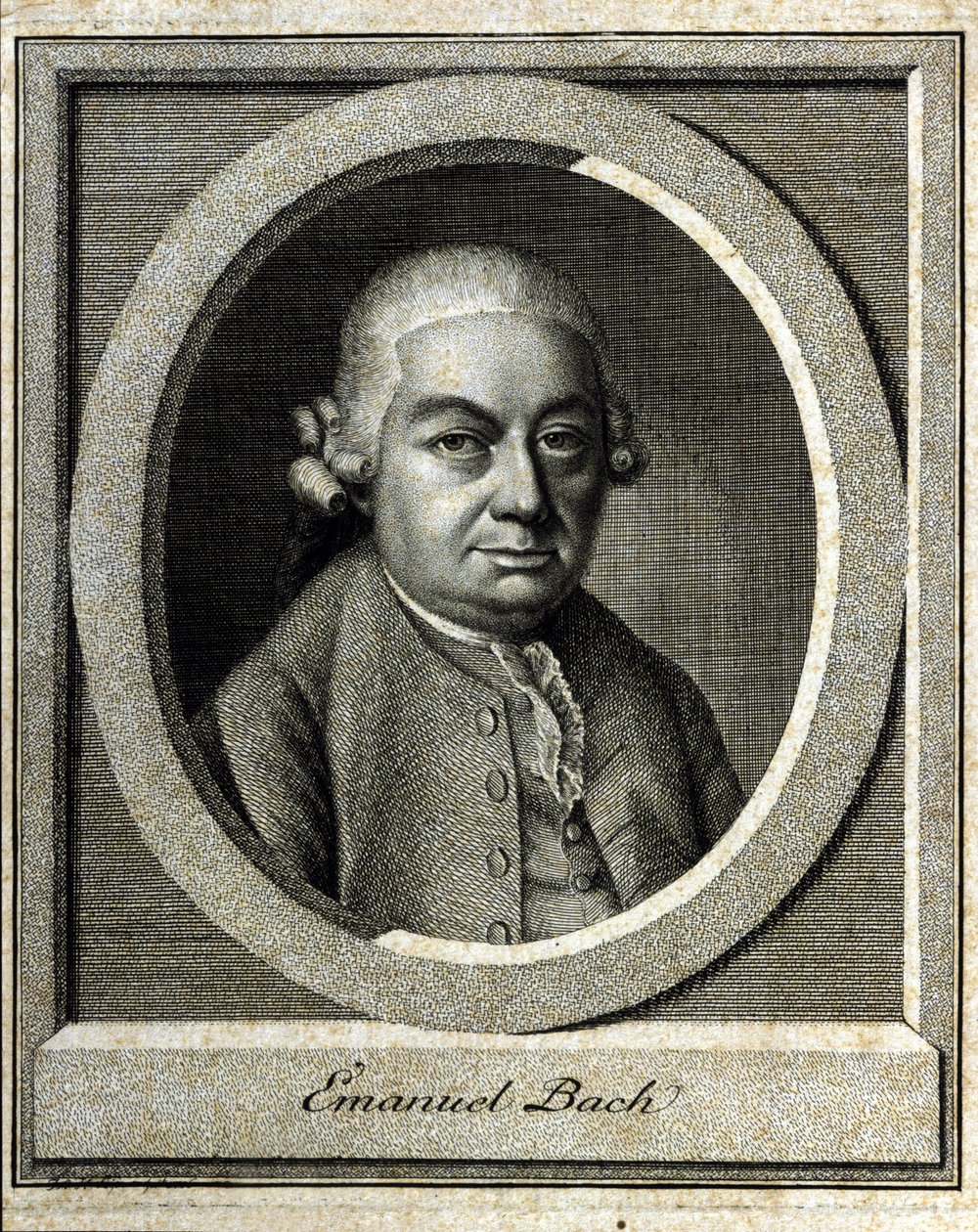 Ritratto di Carl Philippe Emanuel Bach detto il Bach di Berlino e Amburgo, quinto figlio di Johann Sebastian Bach da Unknown artist