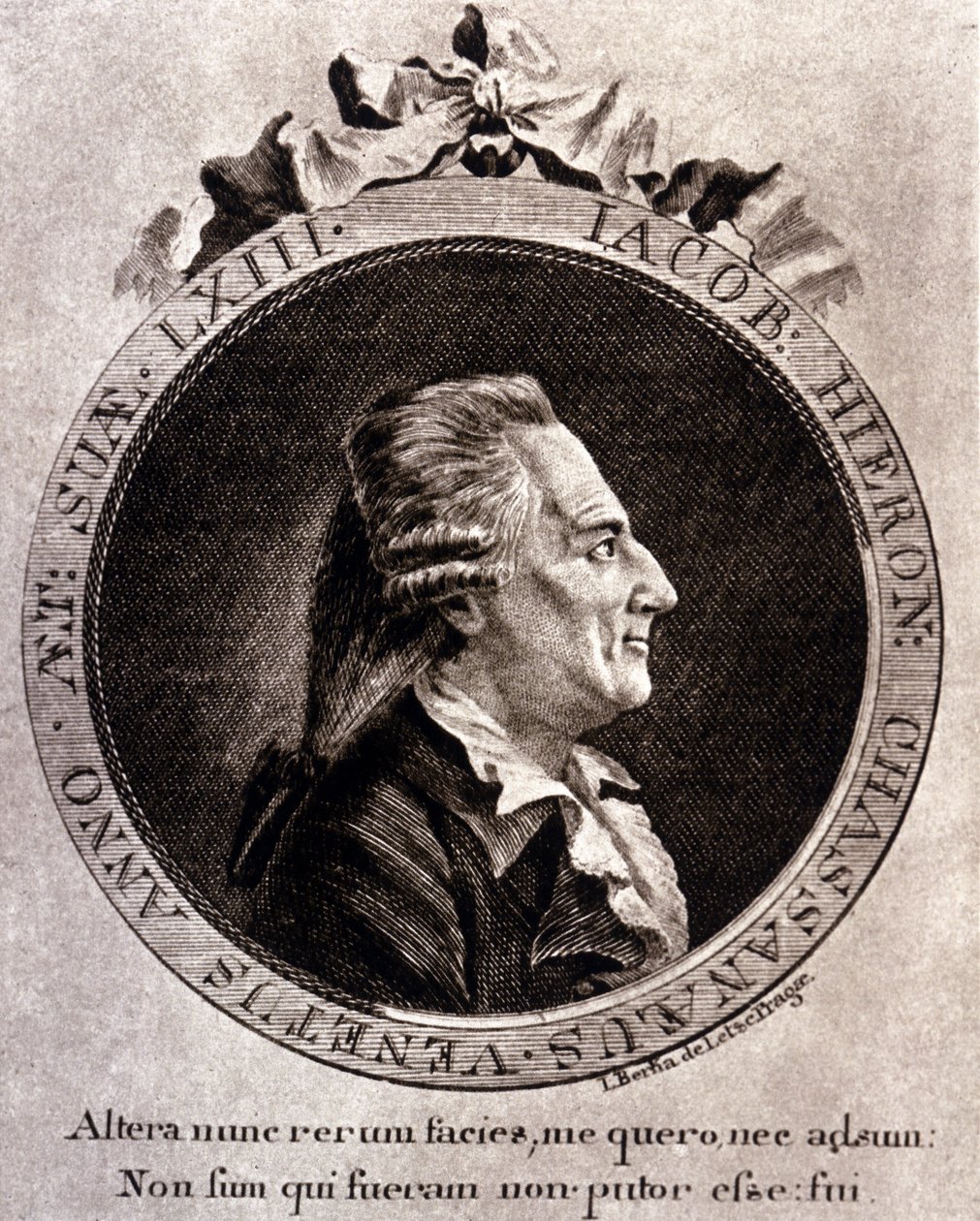 Ritratto di Casanova (1725 - 1798) - ritratto nel frontespizio, in Histoire de ma fuite des prisons de la République de Venise, scritto a Dux in Boemia da Unknown artist