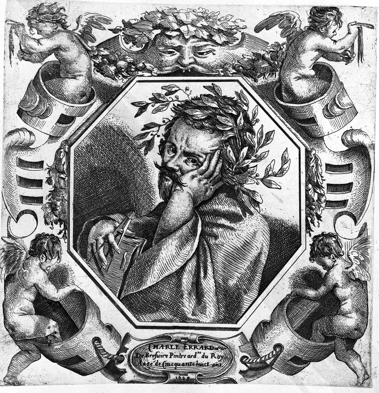 Ritratto di Charles Errard (1606-1689), pittore, disegnatore e architetto francese da Unknown artist