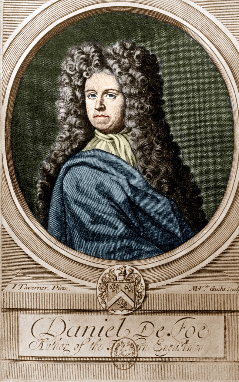 Ritratto di Daniel Defoe (1660 - 1731), scrittore e giornalista inglese, autore del romanzo 
