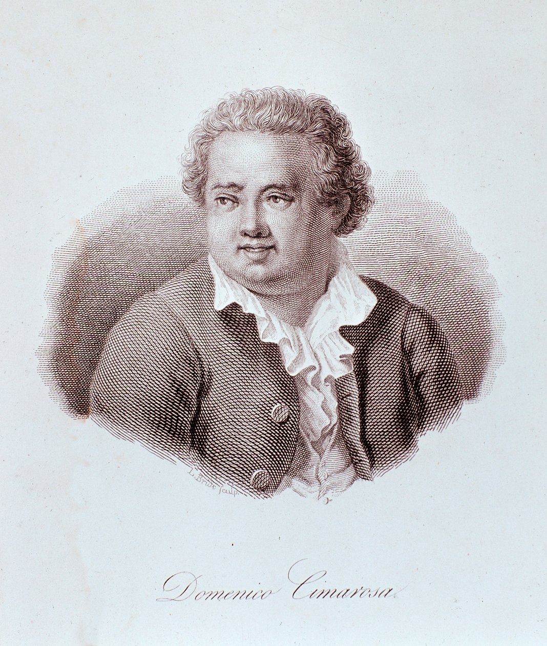 Ritratto di Domenico Cimarosa (1749-1801) compositore italiano Incisione. XVIII secolo. Milano, biblioteca del conservatorio da Unknown artist