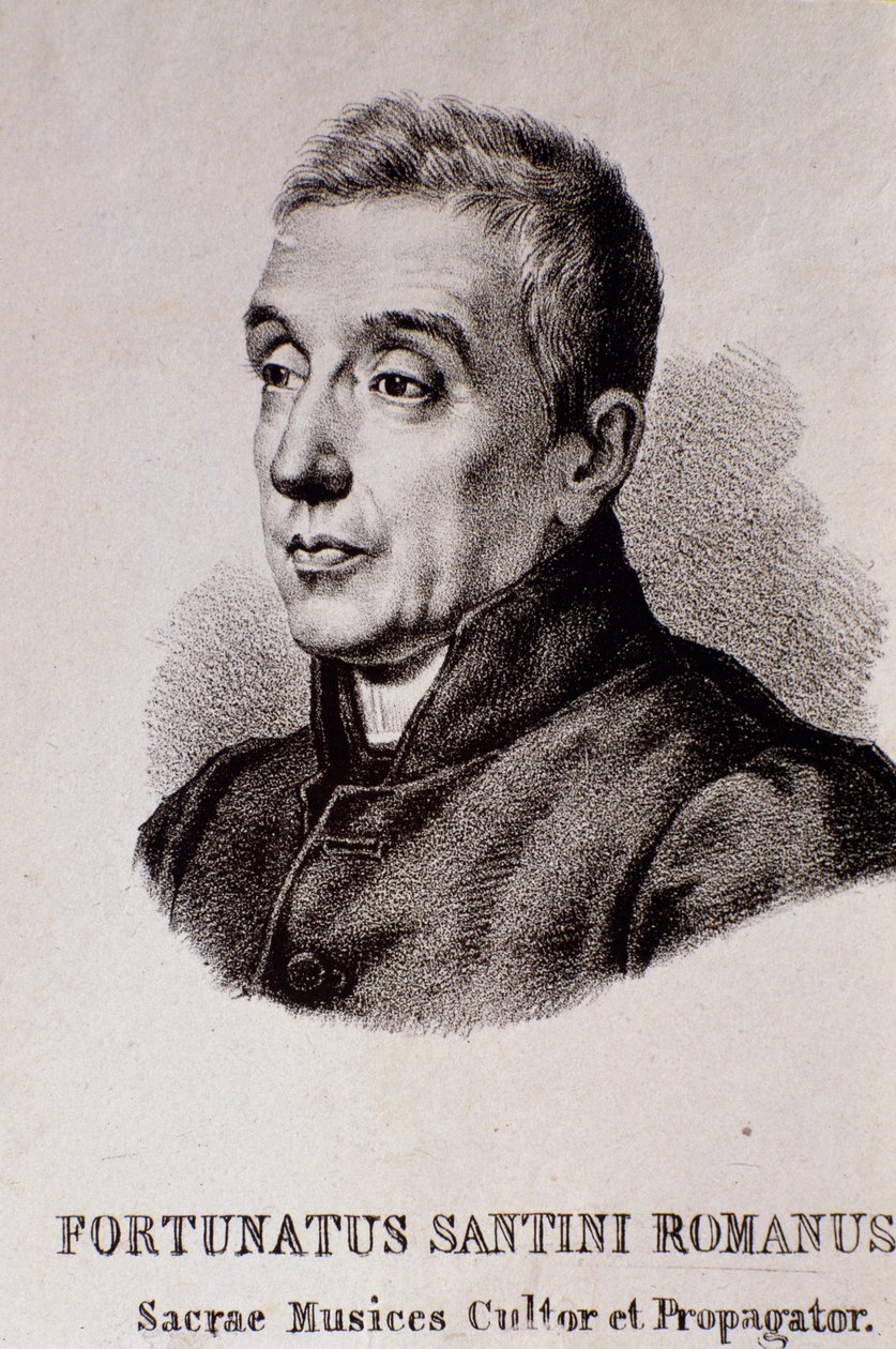 Ritratto di Fortunato Santini (incisione) da Unknown artist