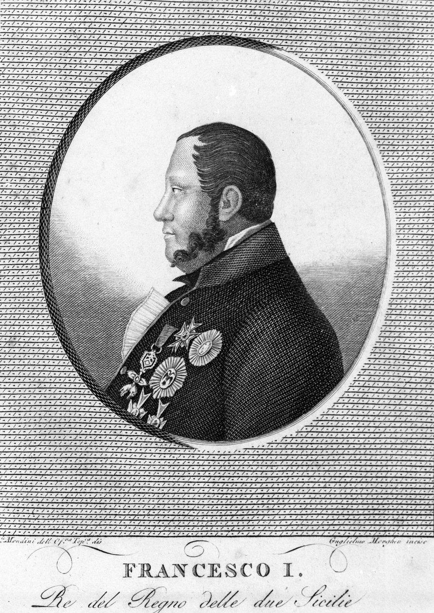 Ritratto di Francesco I (1777-1830), Re delle Due Sicilie. da Unknown artist