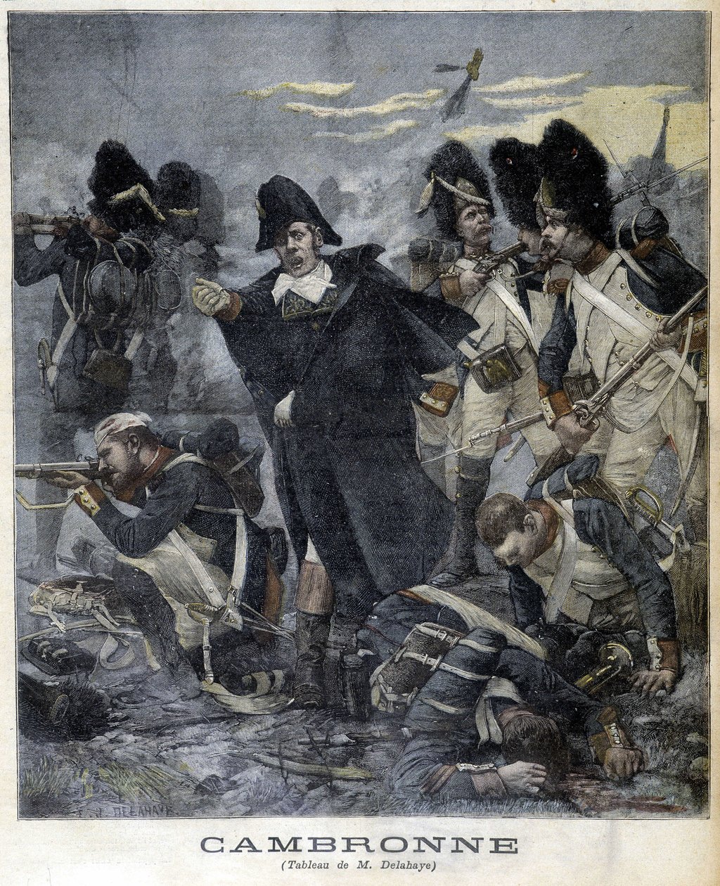 Ritratto del Generale Cambronne (1770 - 1842) durante una battaglia. Illustrazione di "Petity Journal" del 1891. da Unknown artist