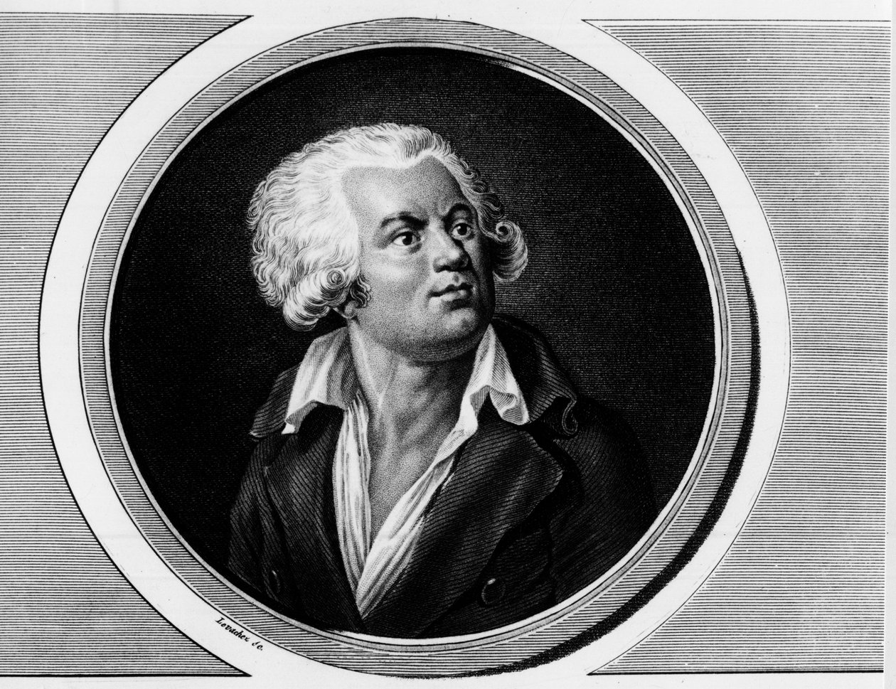 Ritratto di Georges Jacques Danton, avvocato convenzionale. Incisione nella 