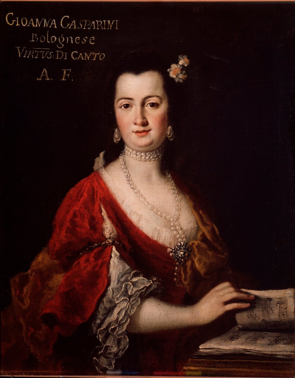 Ritratto di Giovanna Gasparini (1717-?) cantante italiana da Unknown artist