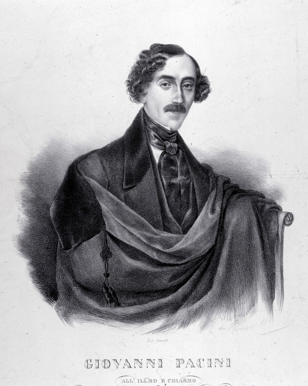 Ritratto di Giovanni Pacini, compositore italiano (1796-1867). da Unknown artist