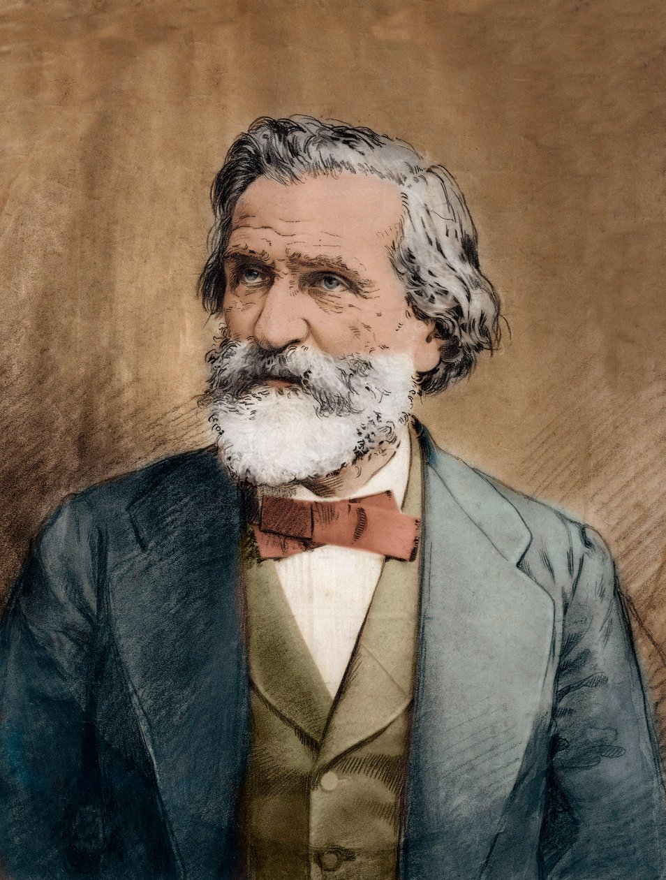 Ritratto di Giuseppe Verdi - Ritratto del compositore italiano Giuseppe Verdi (1813 - 1901) circa 1887 da Unknown artist