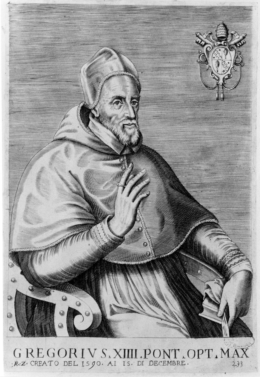 Ritratto di Gregorio XIV (1535 - 1591). da Unknown artist