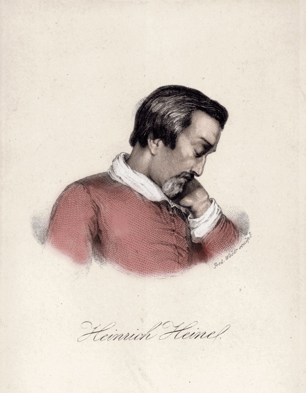 Ritratto di Heinrich Heine (1797-1856), scrittore tedesco da Unknown artist