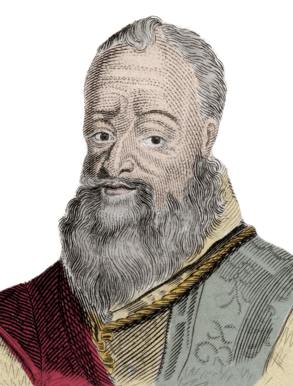 Ritratto di Henri Percy (Henry Percy) (1564-1632), 9º conte di Northumberland, soprannominato il Conte Mago, imprigionato per la sua partecipazione alla Congiura delle Polveri (1605). Incisione del XIX secolo da Unknown artist
