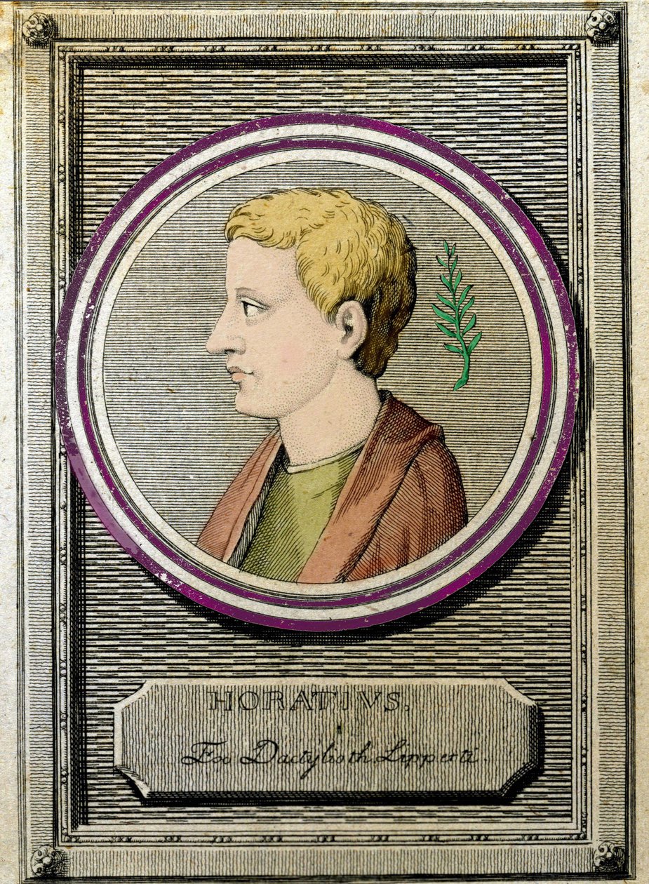 Ritratto di Orazio (Quinto Orazio Flacco) (65-8 a.C.), poeta latino da Unknown artist
