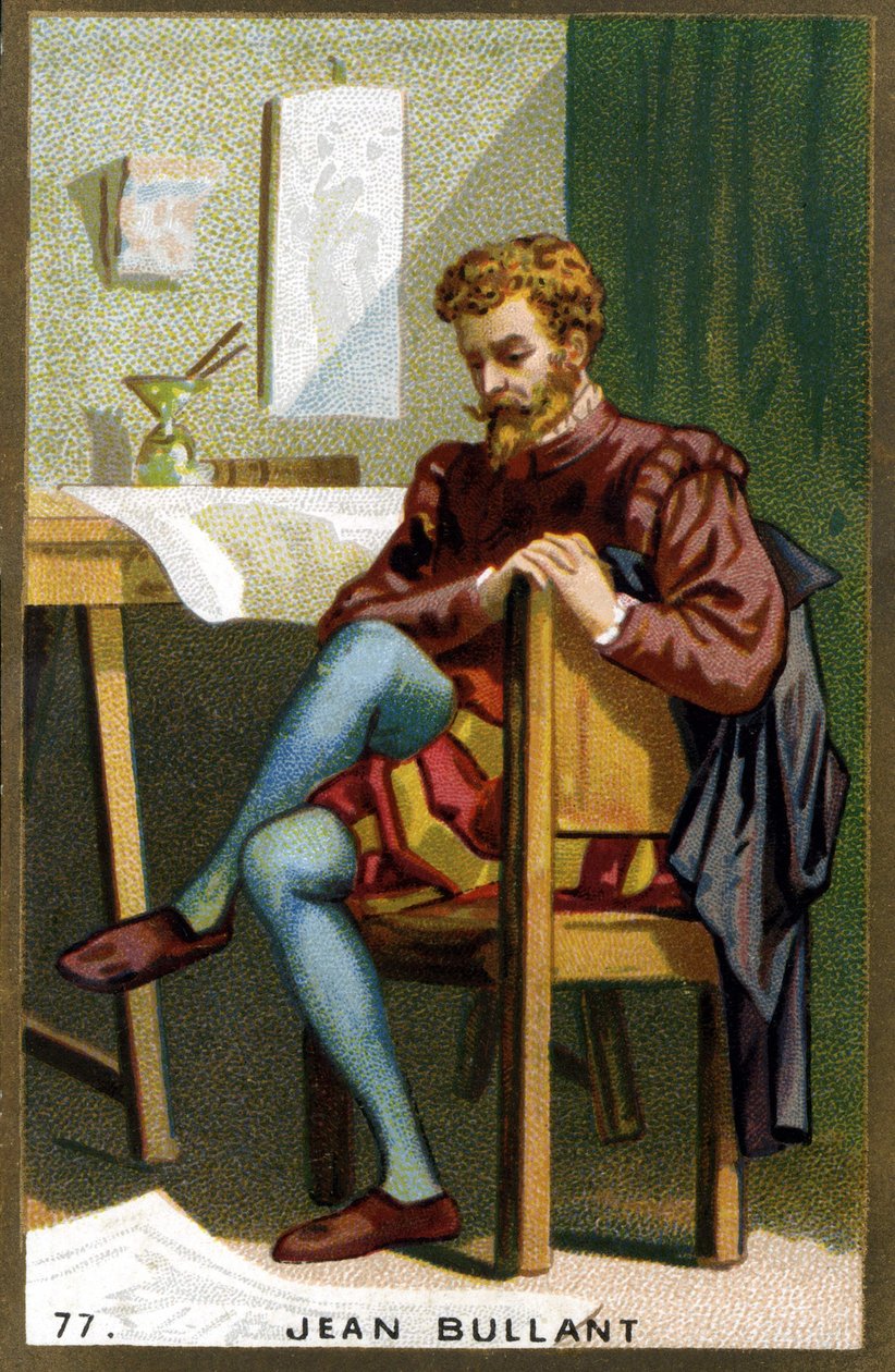 Ritratto di Jean Bullant (1520 - 1578) architetto, designer e teorico francese. Cromolitografia del XIX secolo da Unknown artist