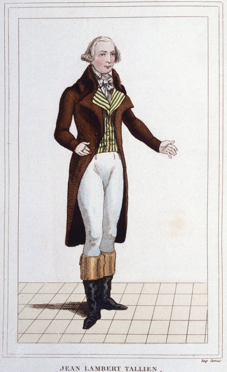 Ritratto di Jean Lambert Tallian. Politico francese (1767-1820) Deputato alla Convenzione Incisione del 1830 da Unknown artist