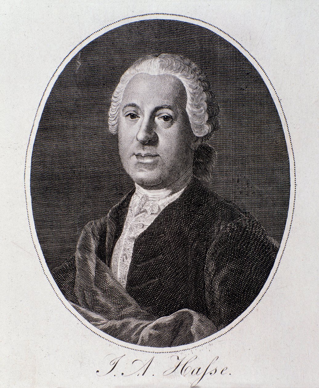 Ritratto di Johann Adolf Hasse (incisione) da Unknown artist