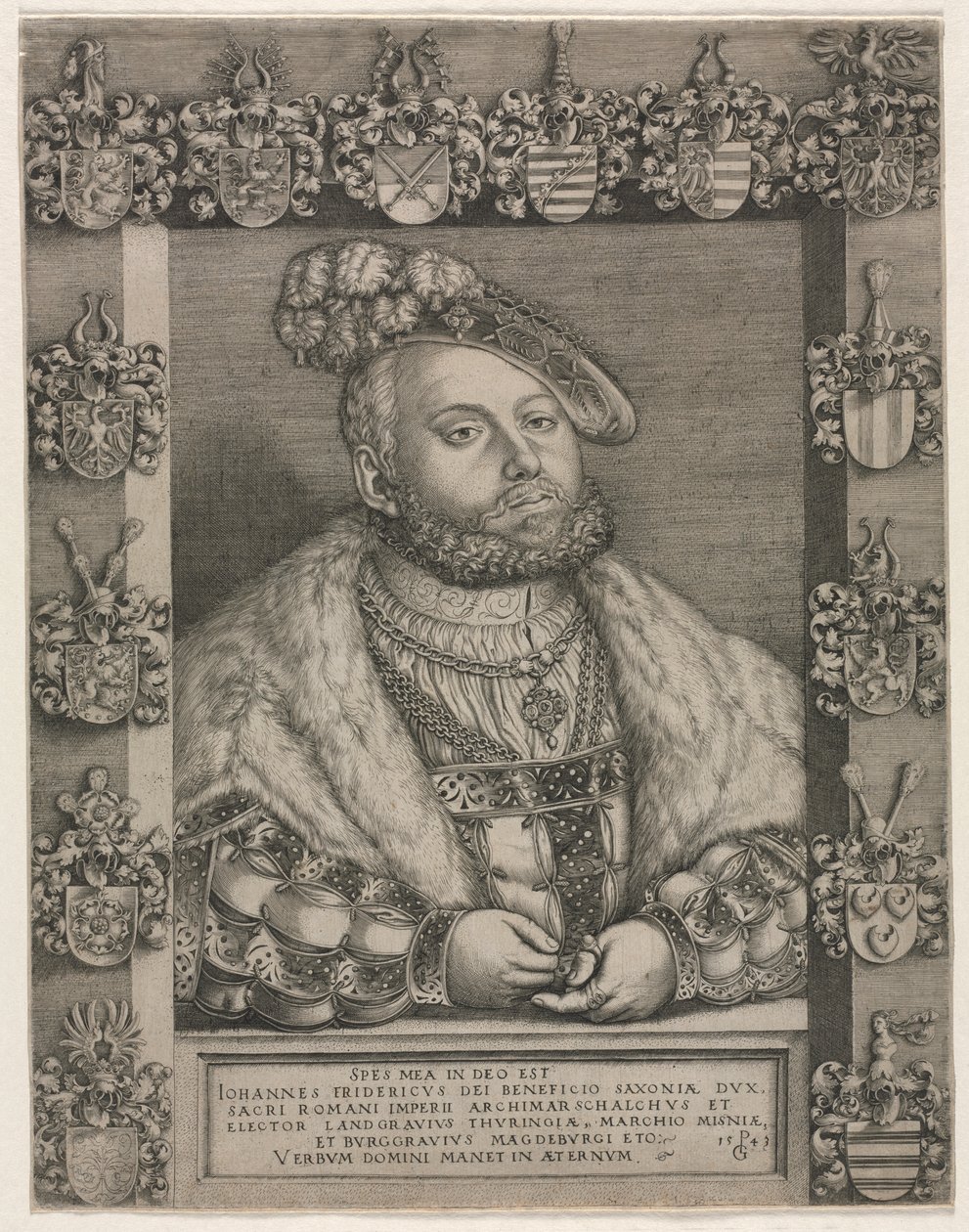 Ritratto di Giovanni Federico I, "Il Magnanimo," Elettore di Sassonia da Unknown artist