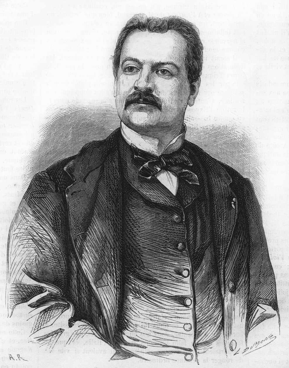 Ritratto di Lambert Thiboust. Autore drammatico. 1826-1867. da Unknown artist