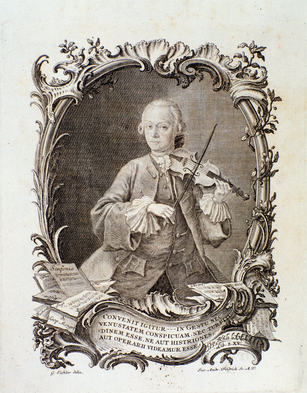 Ritratto di Leopold Mozart (incisione) da Unknown artist