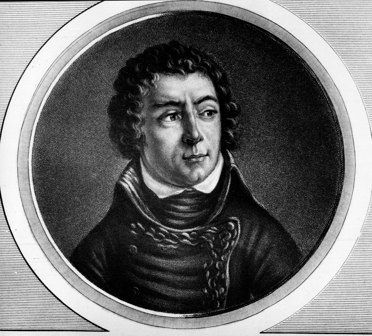 Ritratto di Louis Alexandre Berthier, Principe di Neuchatel, Maresciallo di Francia - Incisione in "Collection complete des tableaux historiques de la revolution francaise, en trois volumes" da Unknown artist