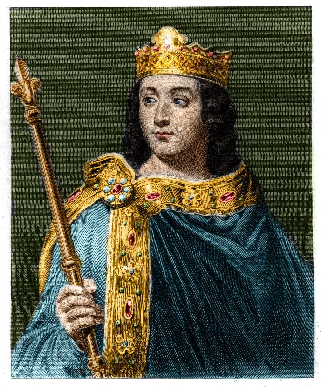 Ritratto di Luigi V il Fannullone, re di Francia - in 