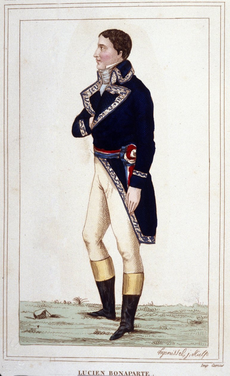 Ritratto di Luciano Bonaparte, incisione del 1830 da Unknown artist