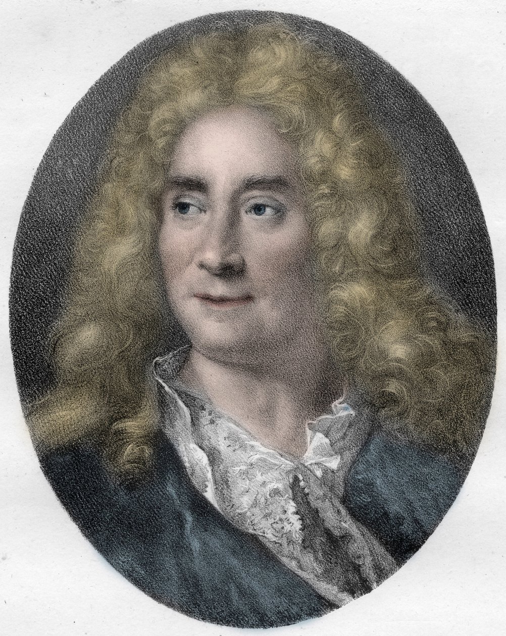 Ritratto di Michel Boyron (Michel Baron), attore e drammaturgo inglese (1653-1729) - incisione da Unknown artist