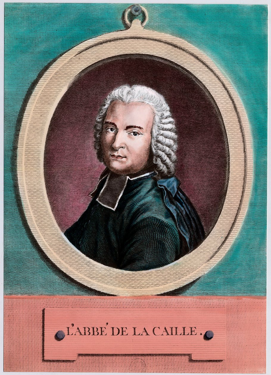 Ritratto di Nicolas Louis de Lacaille (1713 - 1762), astronomo francese. Incisione del XVIII secolo da Unknown artist