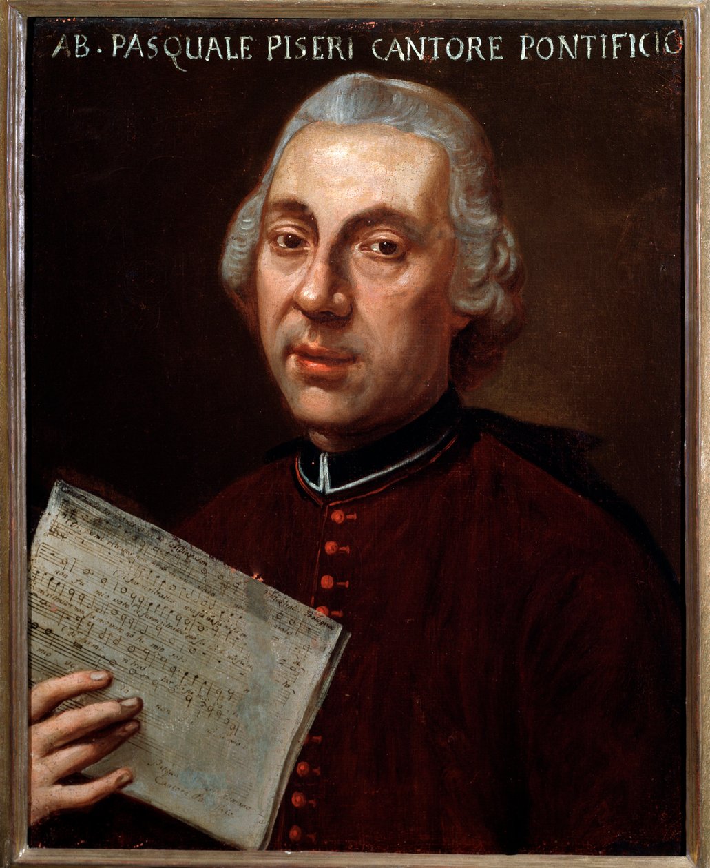 Ritratto di Pasquale Piseri (Pisari) (1725-1778) compositore italiano da Unknown artist