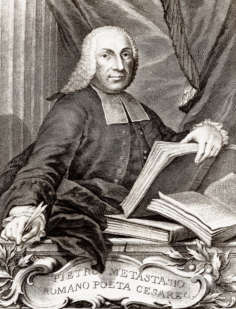 Ritratto di Pietro Trapassi, detto Pietro Metastasio (1698-1782) poeta e librettista italiano da Unknown artist