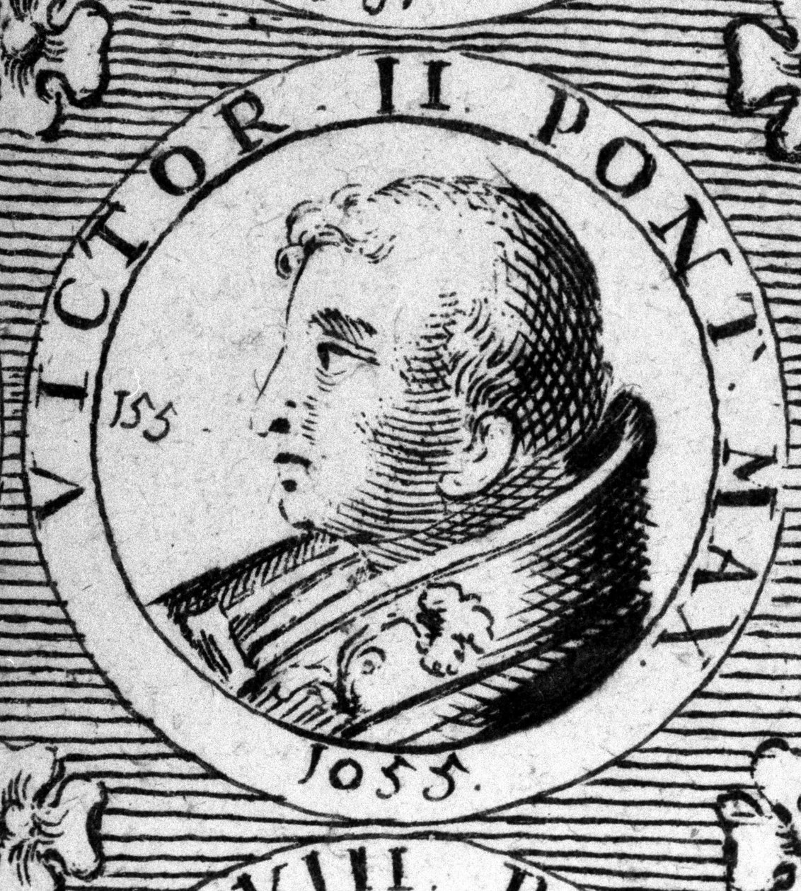 Ritratto di Papa Vittore II (o Vittore 2, morto nel 1057). da Unknown artist