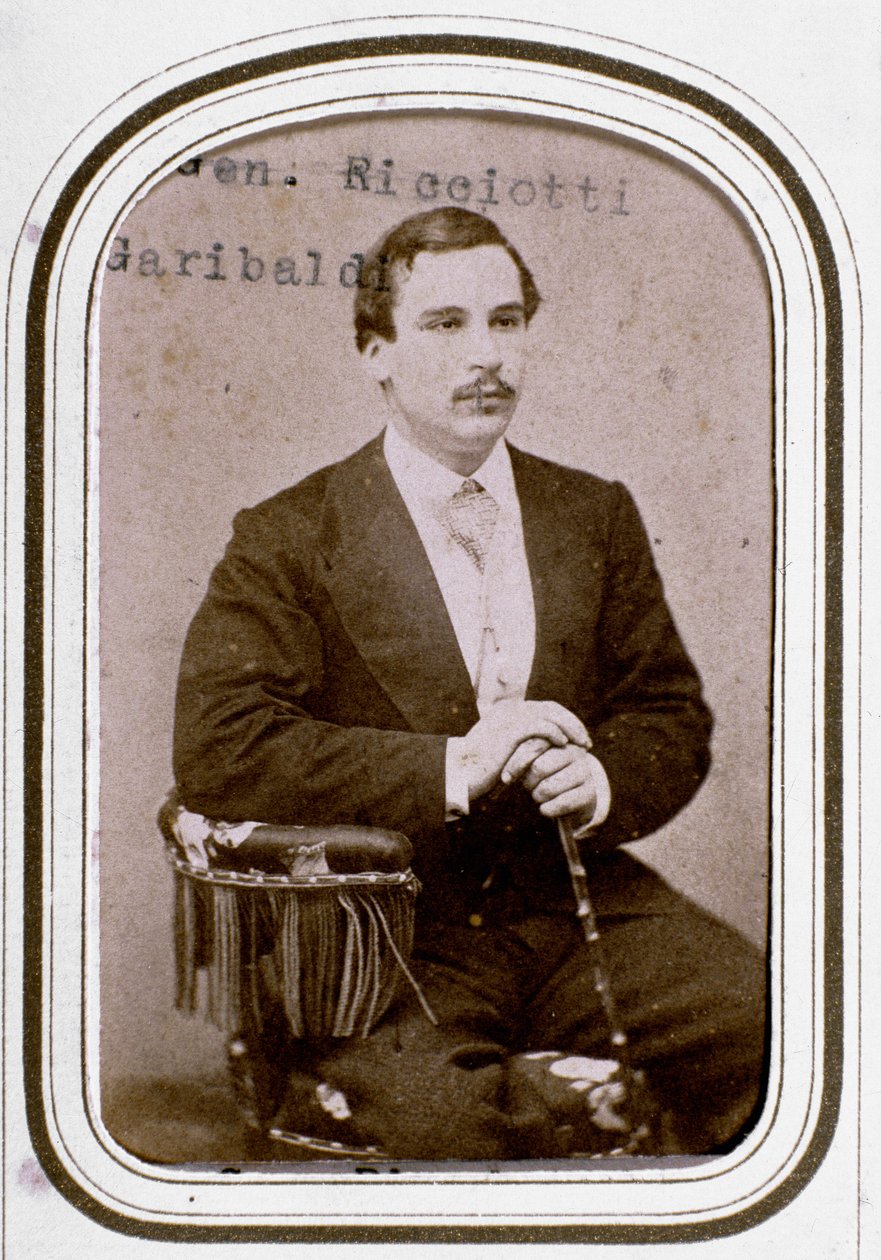 Ritratto di Ricciotti Garibaldi, figlio del patriota italiano Giuseppe Garibaldi e della sua prima moglie Anita da Unknown artist