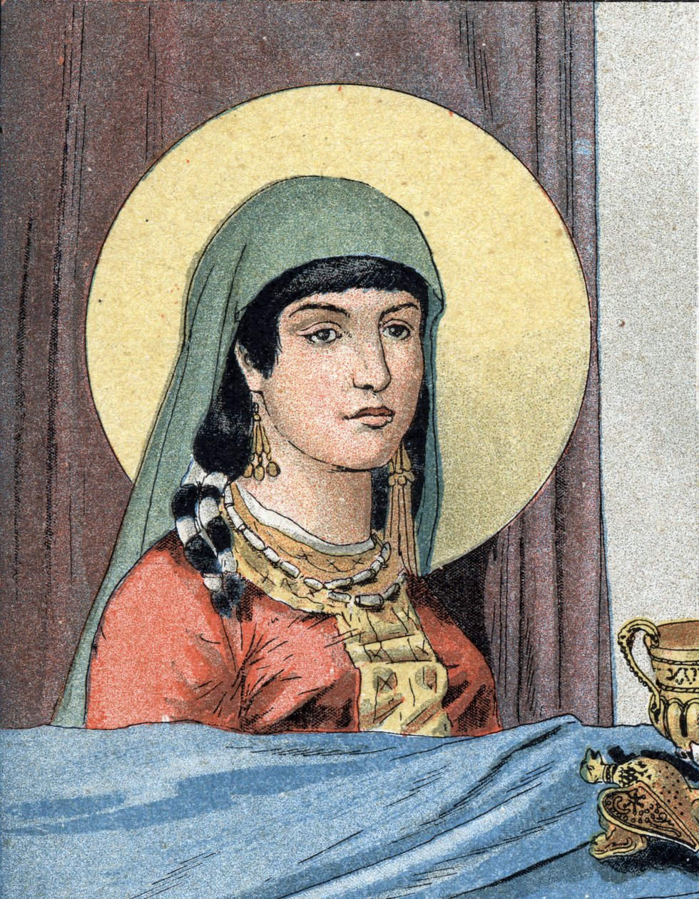 Ritratto di Santa Clotilde, Regina dei Franchi (v. 475-545), moglie di Clodoveo I da Unknown artist