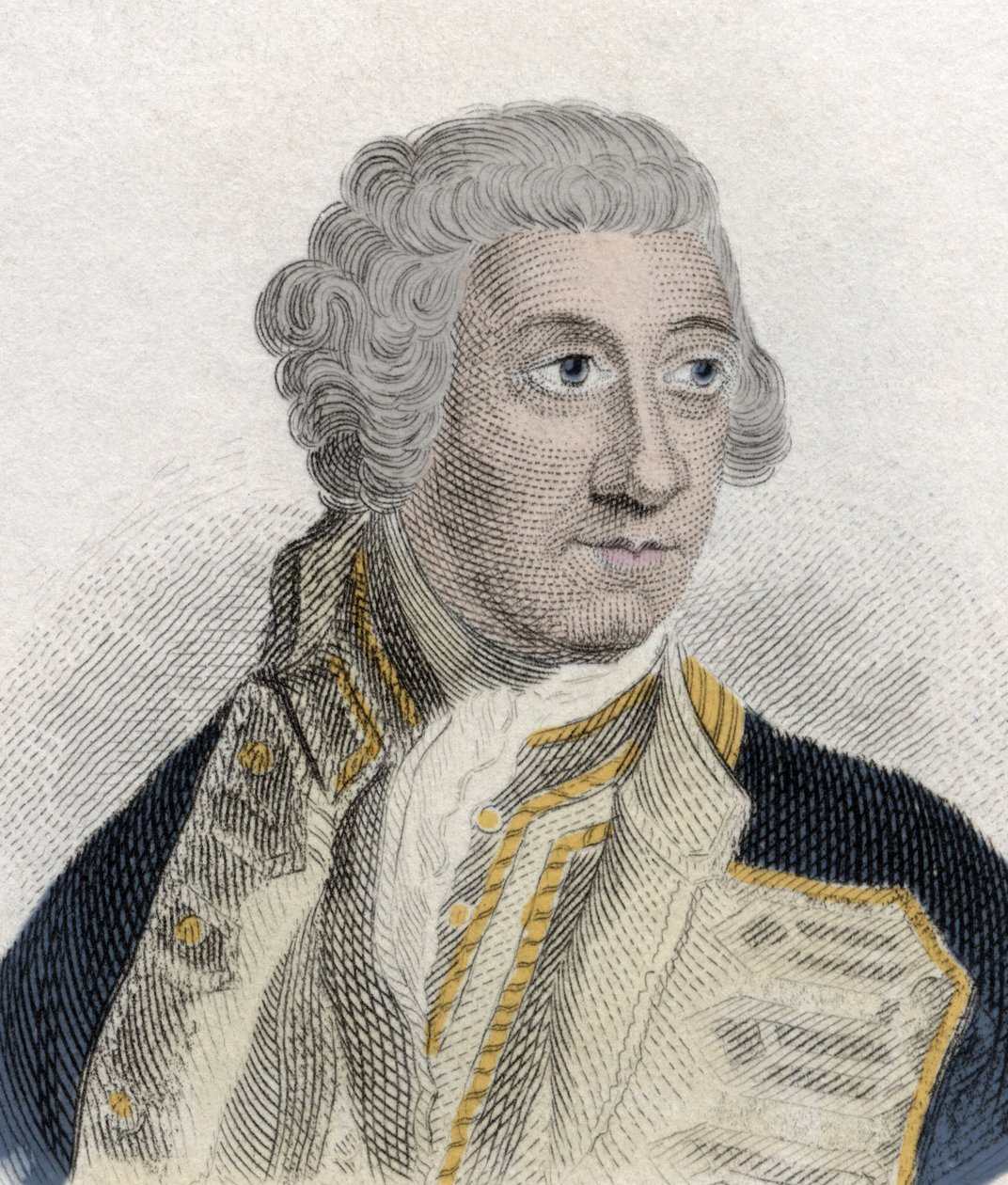Ritratto di Sir Charles Saunders (ca. 1715-1775), ammiraglio inglese nella Royal Navy britannica e Primo Lord dell