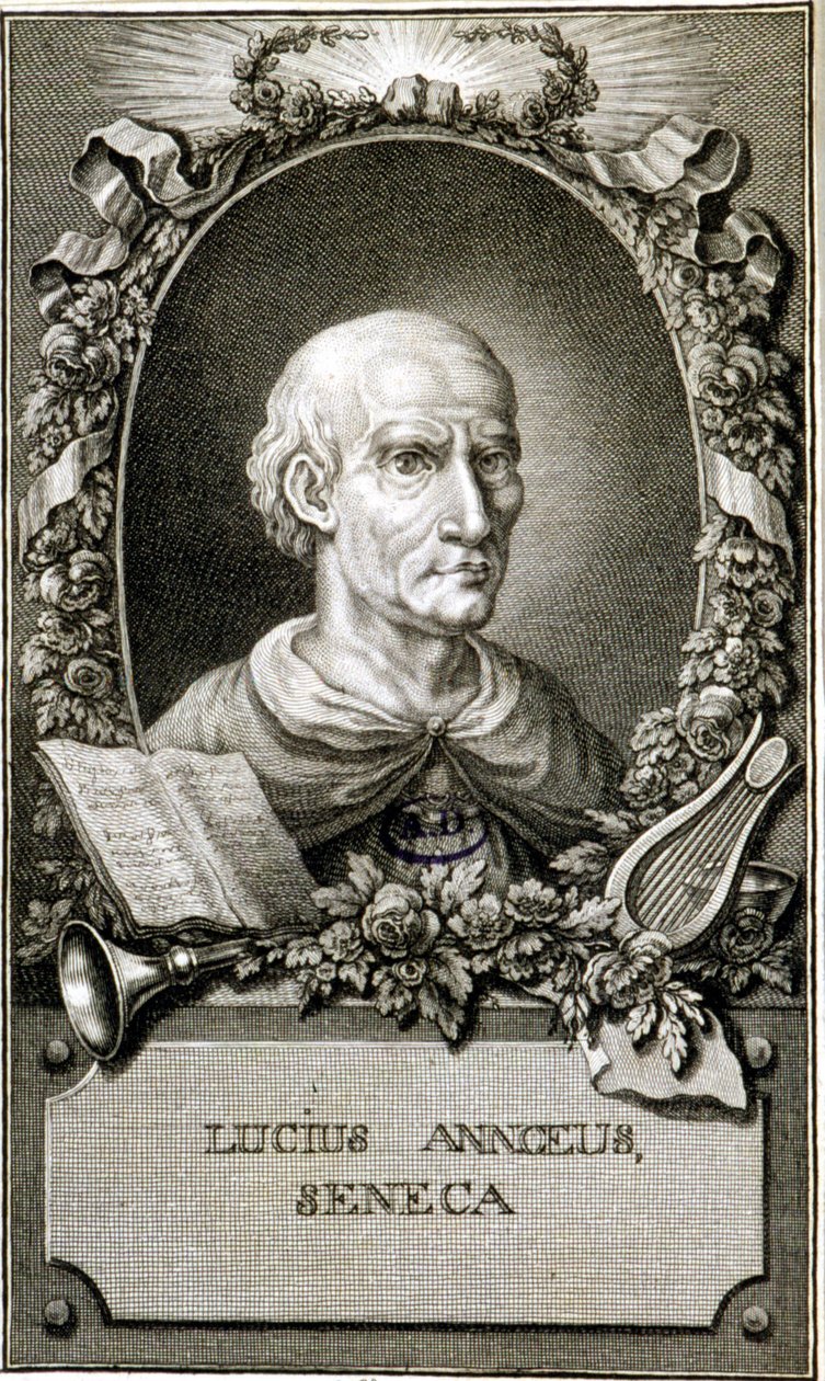 Ritratto di Seneca (4-65). Incisione del 1794. Coll Maciet, Biblioteca delle Arti Decorative, Parigi da Unknown artist