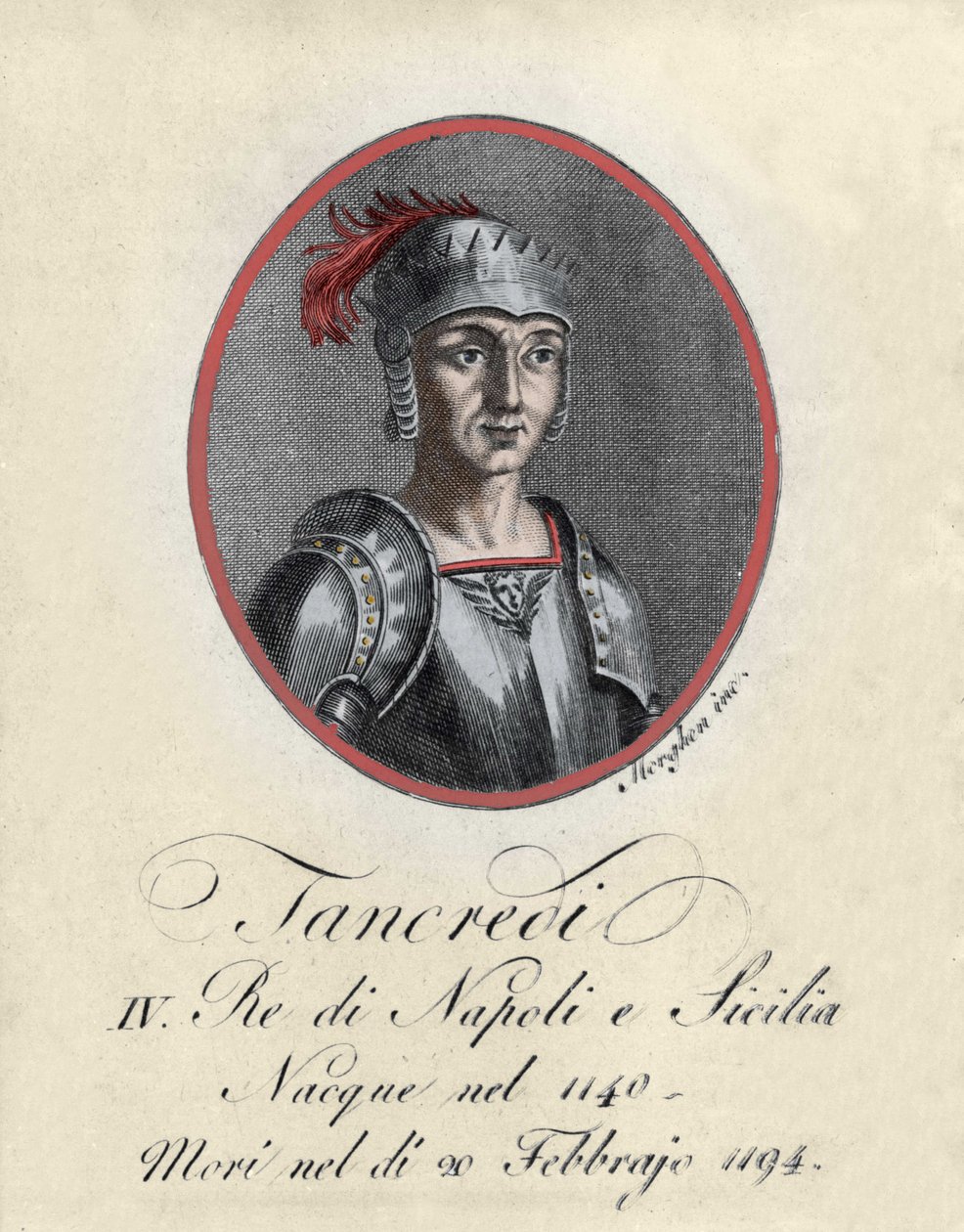 Ritratto di Tancredi di Lecce re di Sicilia e Napoli (1140-1194) da Unknown artist