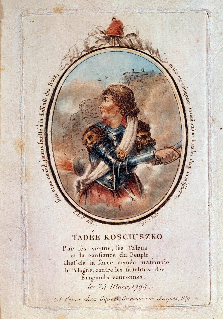 Ritratto di Taddeo (Tadeusz) Kościuszko (1746-1817), patriota polacco da Unknown artist