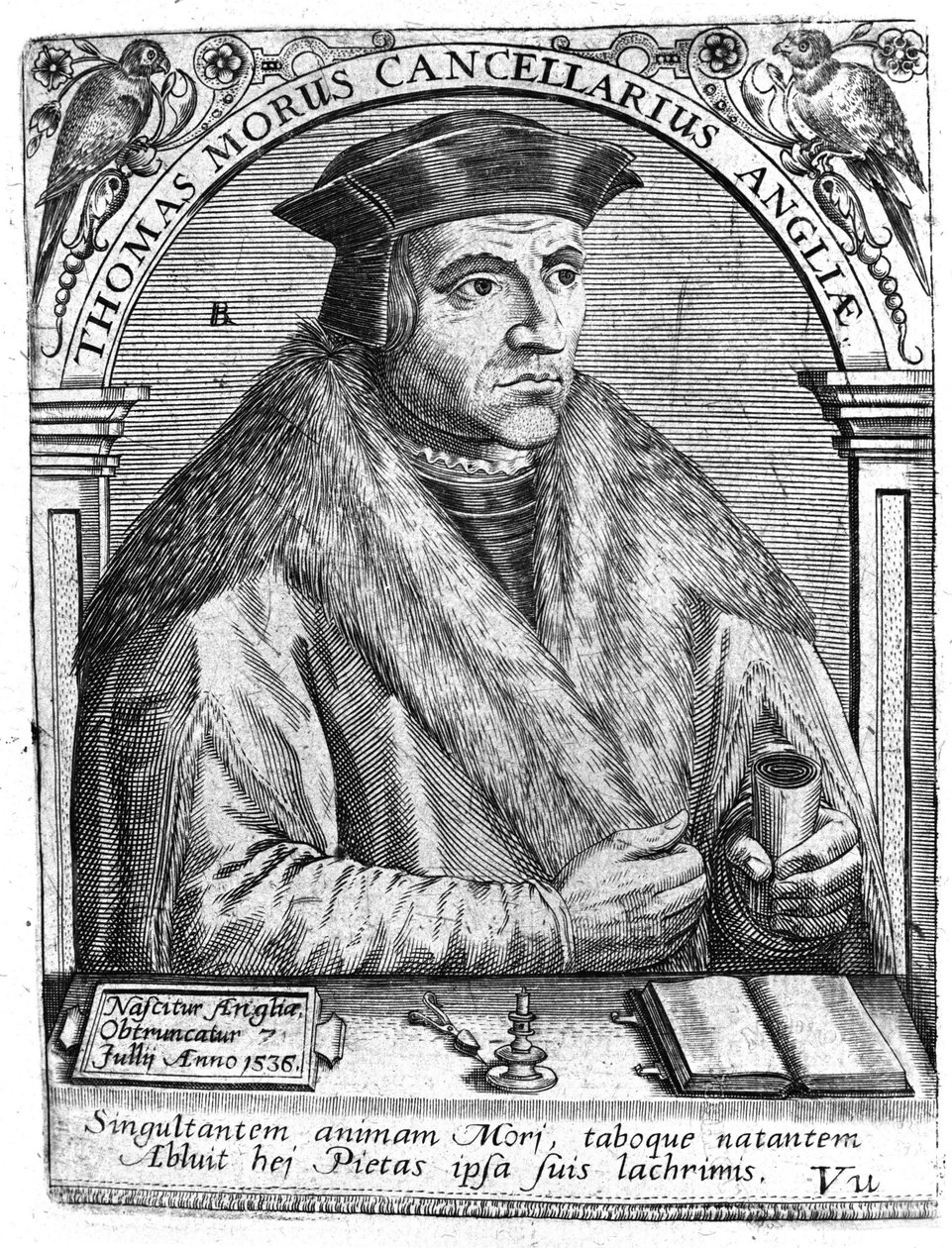 Ritratto di Thomas More (1478 - 1538), politico e umanista inglese. da Unknown artist