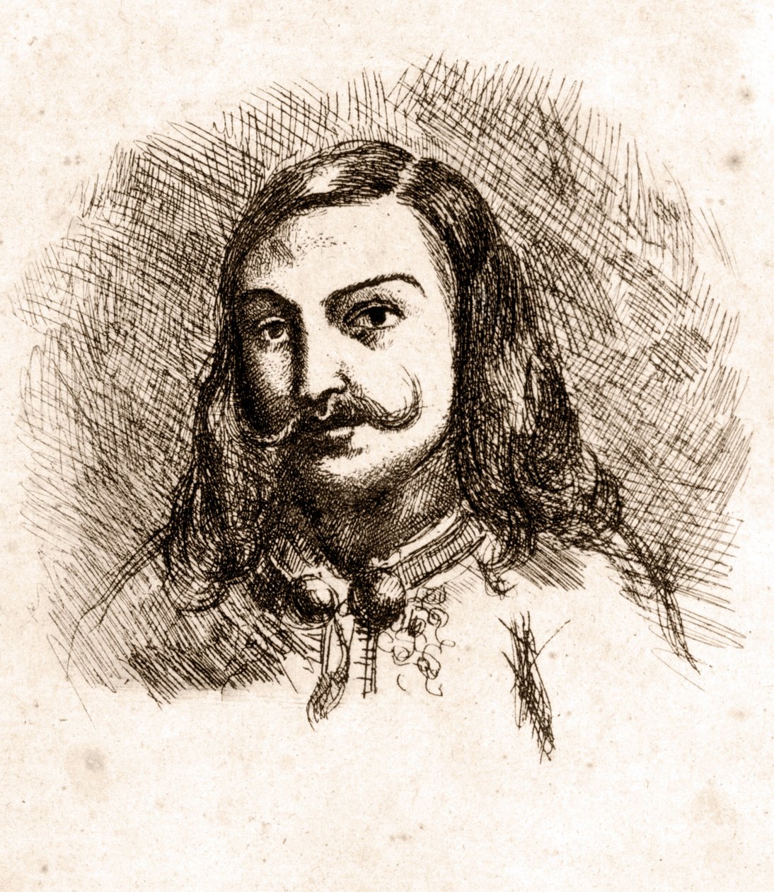 Ritratto di Théophile Gautier. Disegno. XIX secolo da Unknown artist