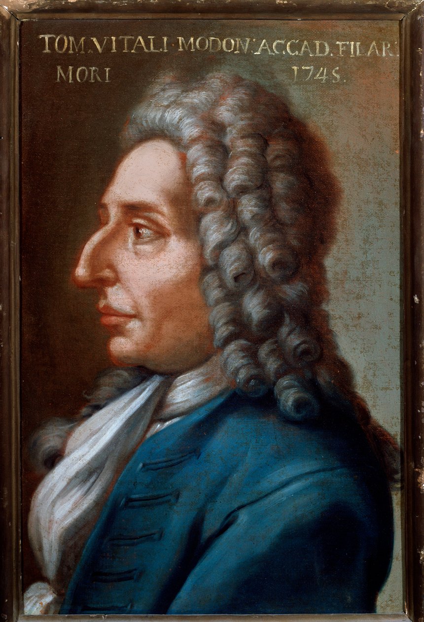 Ritratto di Tommaso Antonio Vitali Modoni (1663-1745) compositore e violinista italiano da Unknown artist