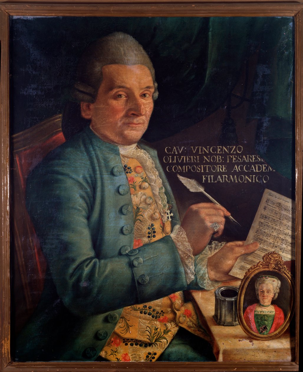 Ritratto di Vincenzo Olivieri, compositore italiano da Unknown artist